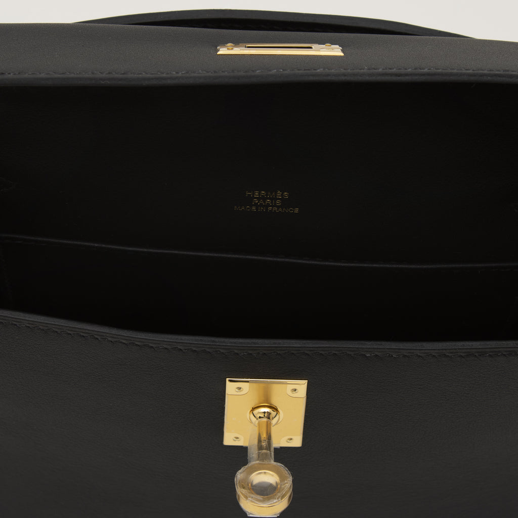 Hermes Gold Brown Swift PHW Kelly Pochette Clutch Bag Handbag – MAISON de  LUXE
